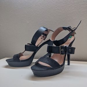 Nine West platform heels back faux suede size 8 new